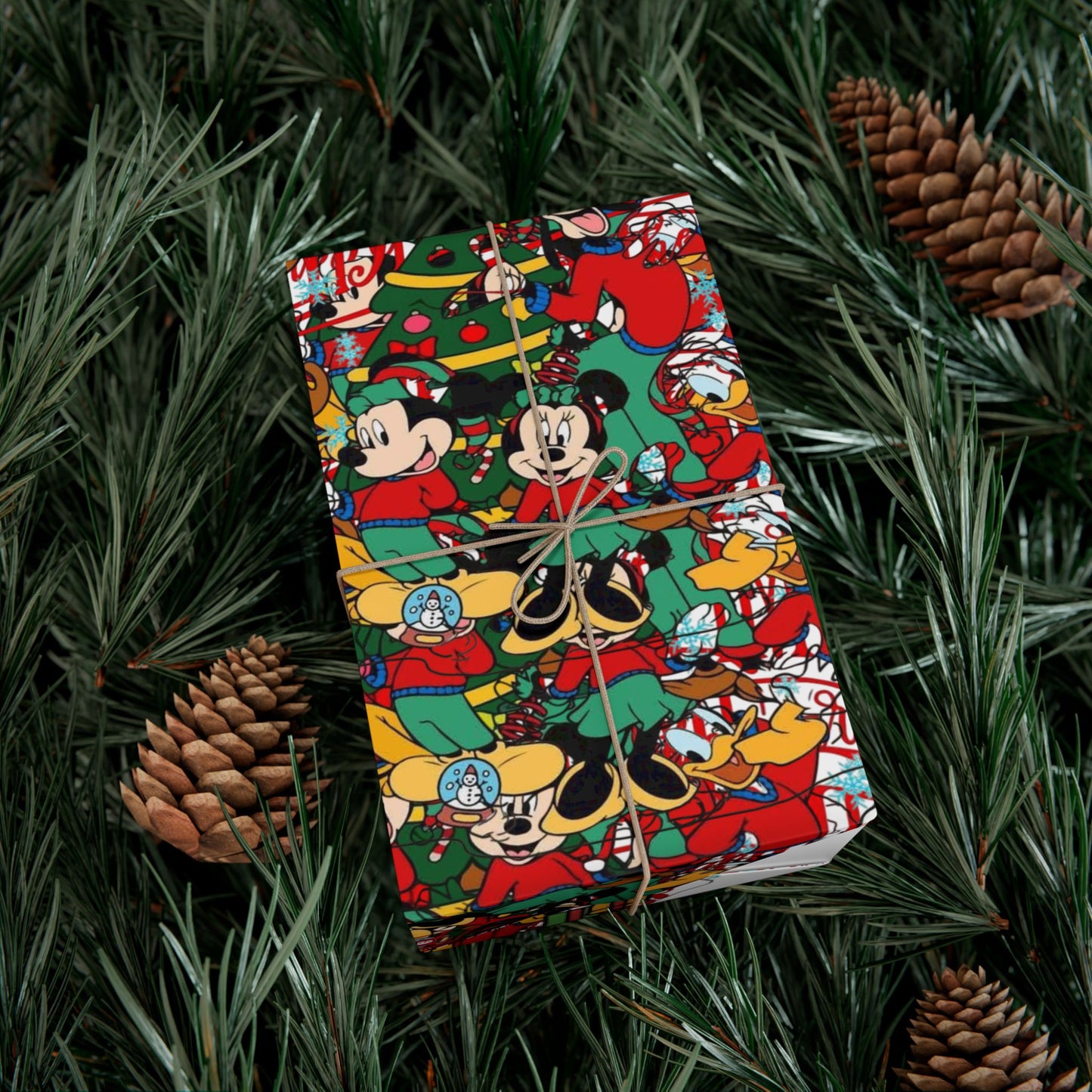 Christmas Gift Wrap Paper – 'Tis the Season' Holiday Present Wrapping Sheets with Santa & Snowflake Design