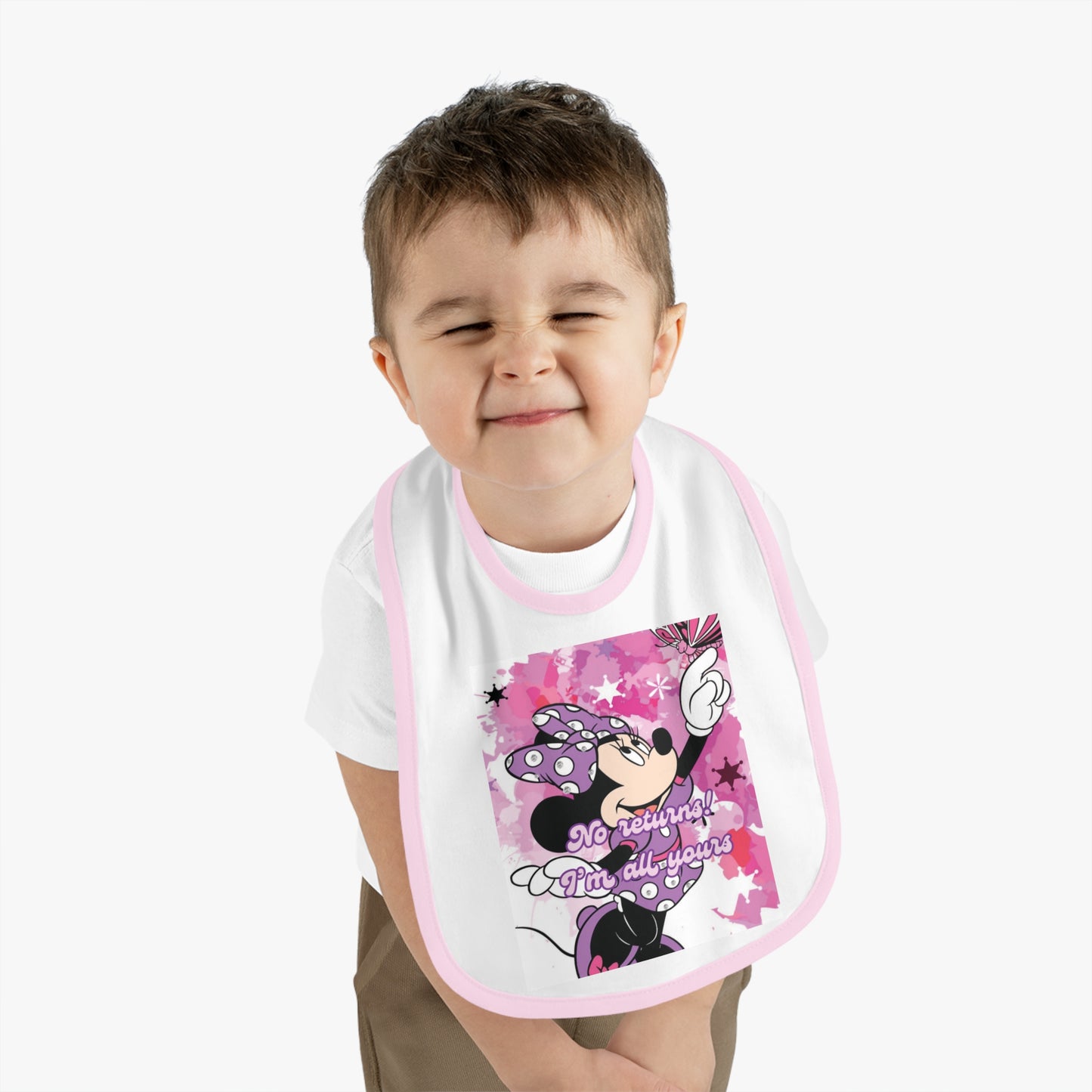 Baby Contrast Trim Jersey Bib