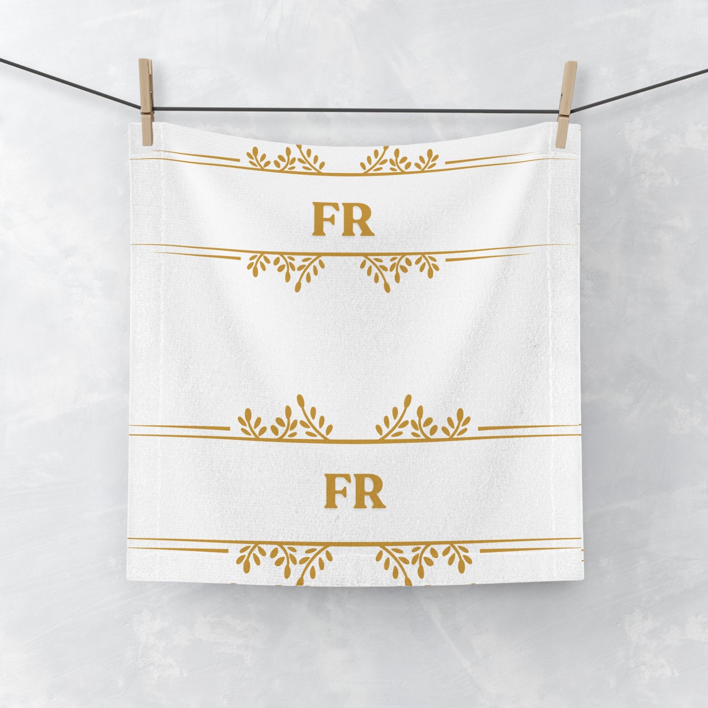 Personalized Elegant Face Towel with Floral Design | Perfect Gift for Weddings & Home