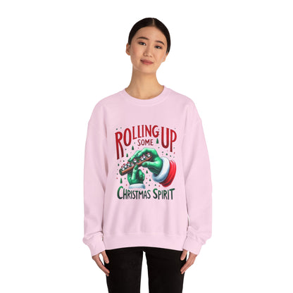 Rolling Up Christmas Spirit Crewneck Sweatshirt