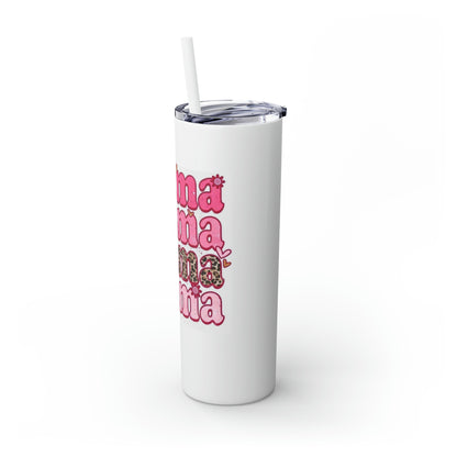 “Mama” Skinny Tumbler with Straw, 20oz