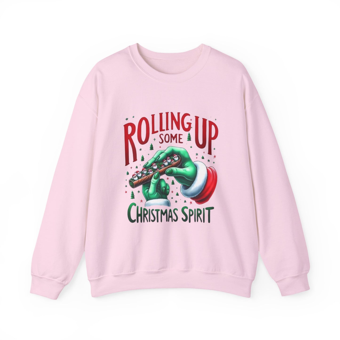 Rolling Up Christmas Spirit Crewneck Sweatshirt