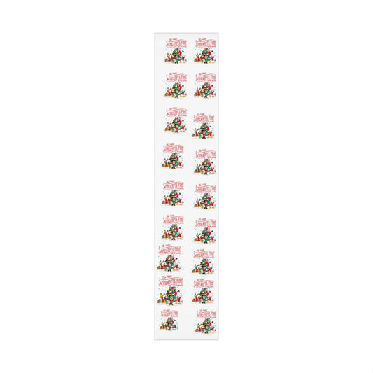Christmas Gift Wrap Paper – 'Tis the Season' Holiday Present Wrapping Sheets with Santa & Snowflake Design