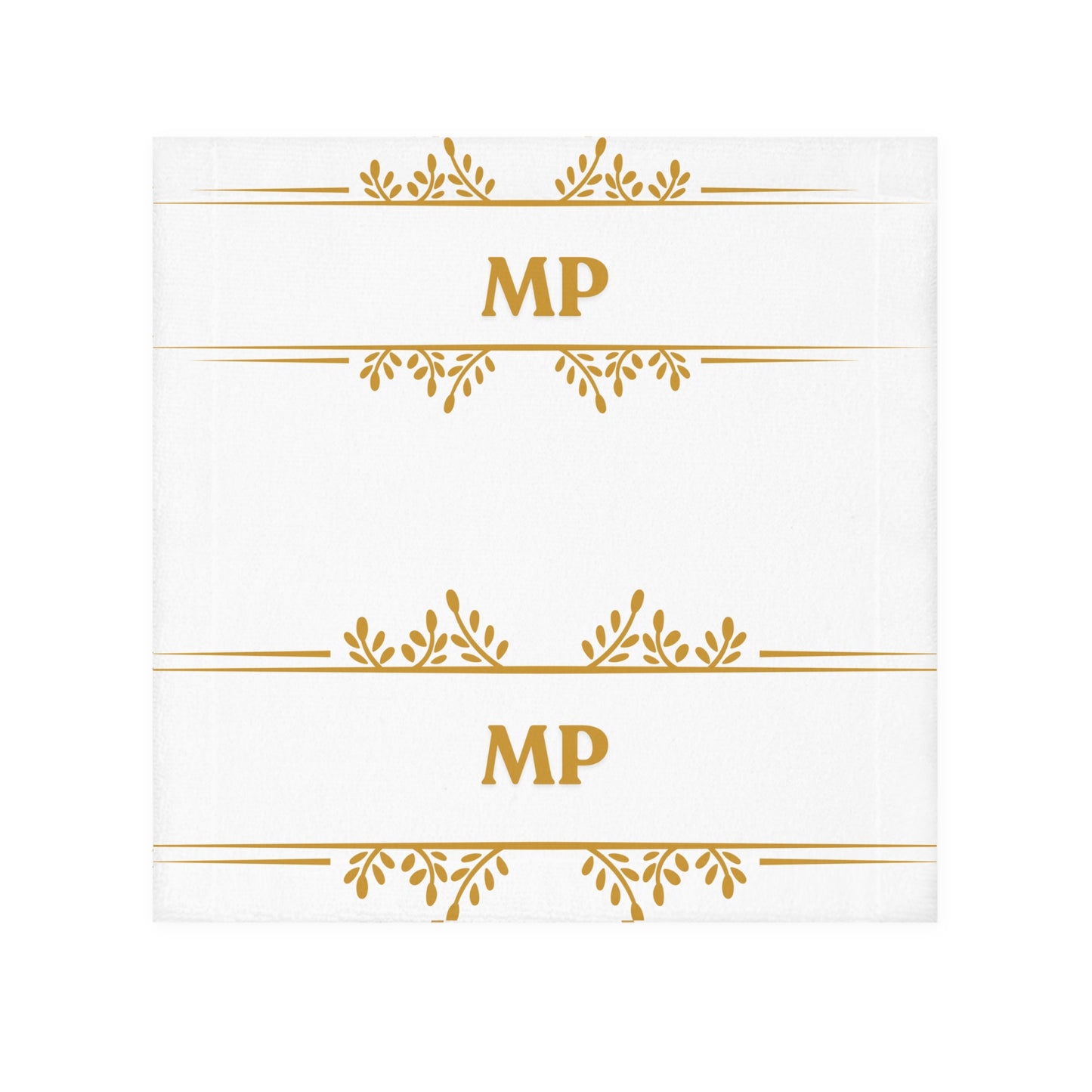 Personalized Monogram Face Towel - Luxe White Hotel Style