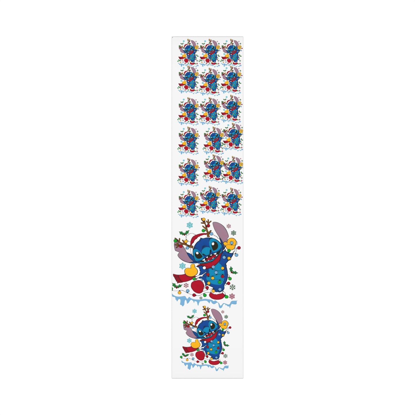 Christmas Stitch Character Gift Wrap Paper – Cute Holiday Wrapping Roll