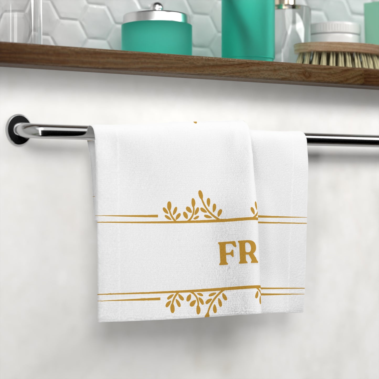 Personalized Elegant Face Towel with Floral Design | Perfect Gift for Weddings & Home