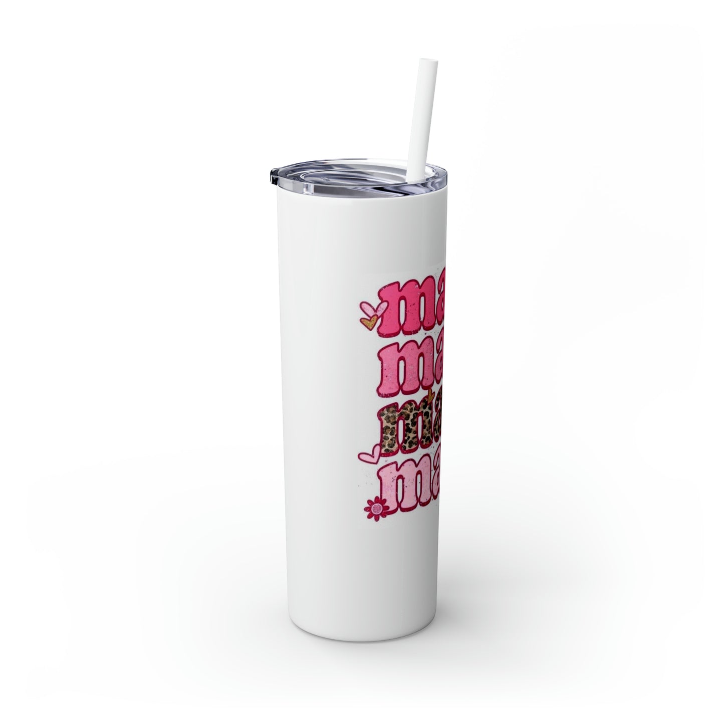 “Mama” Skinny Tumbler with Straw, 20oz