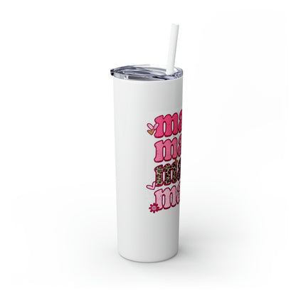 “Mama” Skinny Tumbler with Straw, 20oz