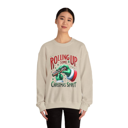 Rolling Up Christmas Spirit Crewneck Sweatshirt