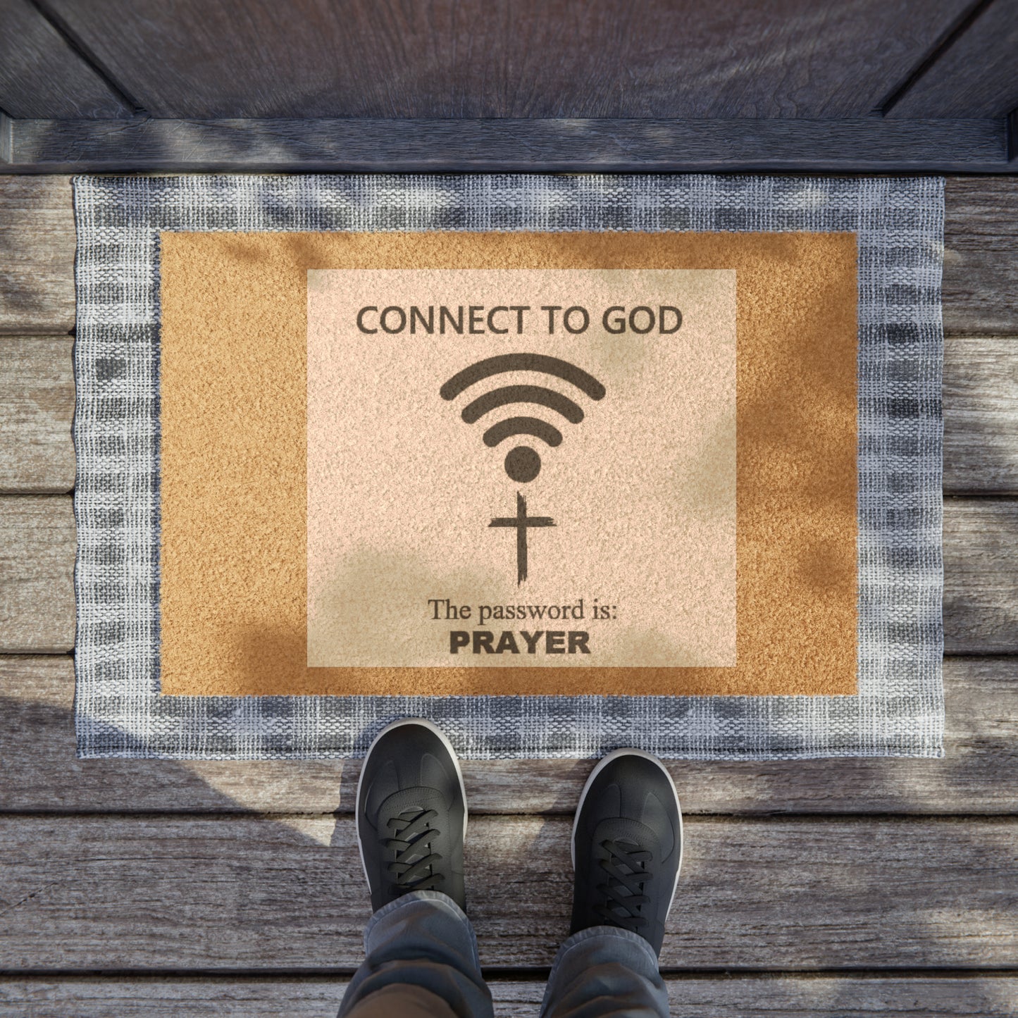 “Connect to God…”Doormat