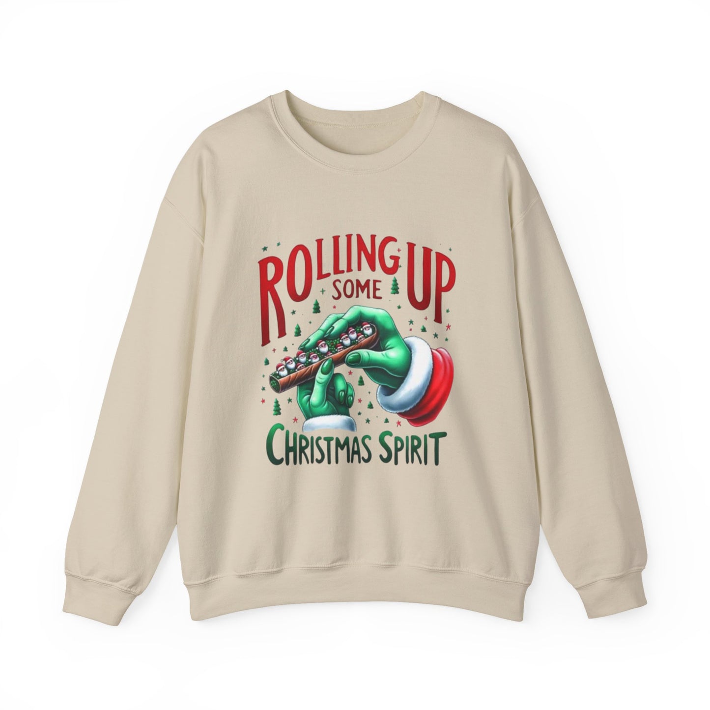 Rolling Up Christmas Spirit Crewneck Sweatshirt
