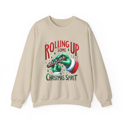 Rolling Up Christmas Spirit Crewneck Sweatshirt