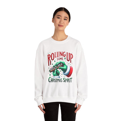 Rolling Up Christmas Spirit Crewneck Sweatshirt