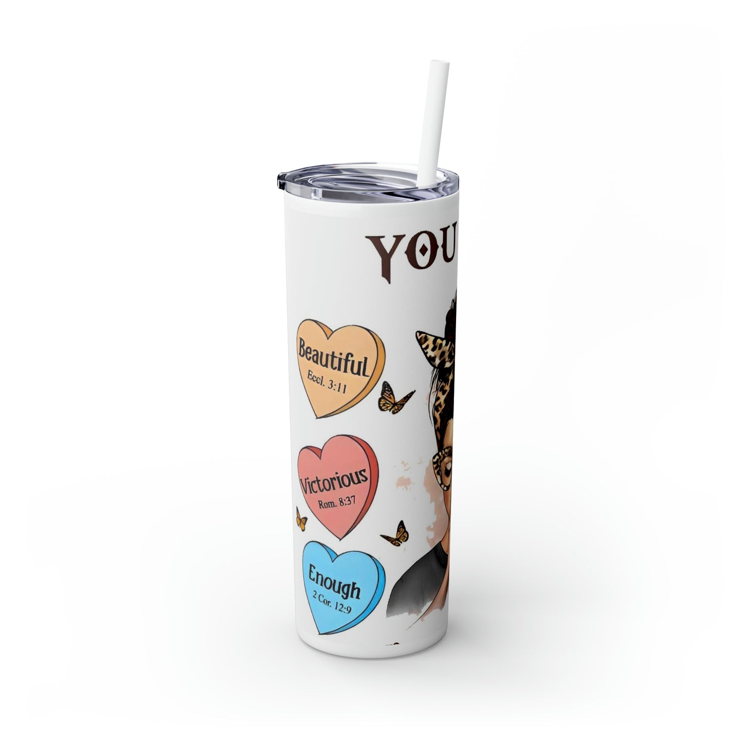 Skinny Tumbler with Straw, 20oz